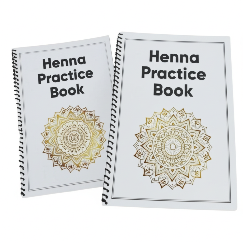 Reusable Henna Practice Book: 12 Premium Mehndi Stencils Template | Beginner Henna Practice | Stencil Book
