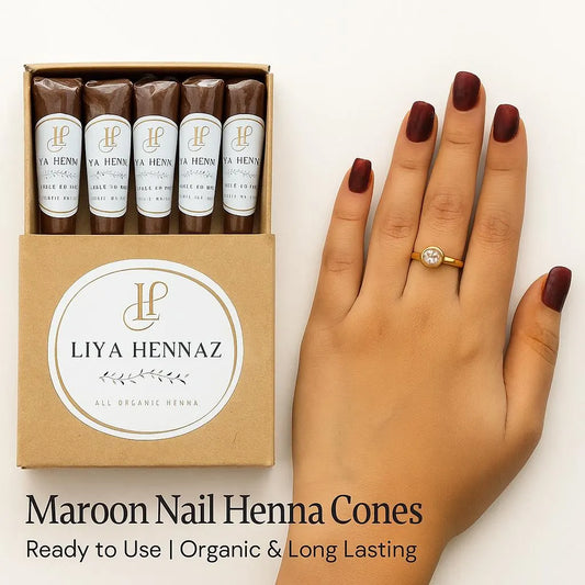 Nail Henna | Nail Stain | Natural nail polish |halal | Araq nail | maroon nail henna | henna nail stain | Pack of 6
