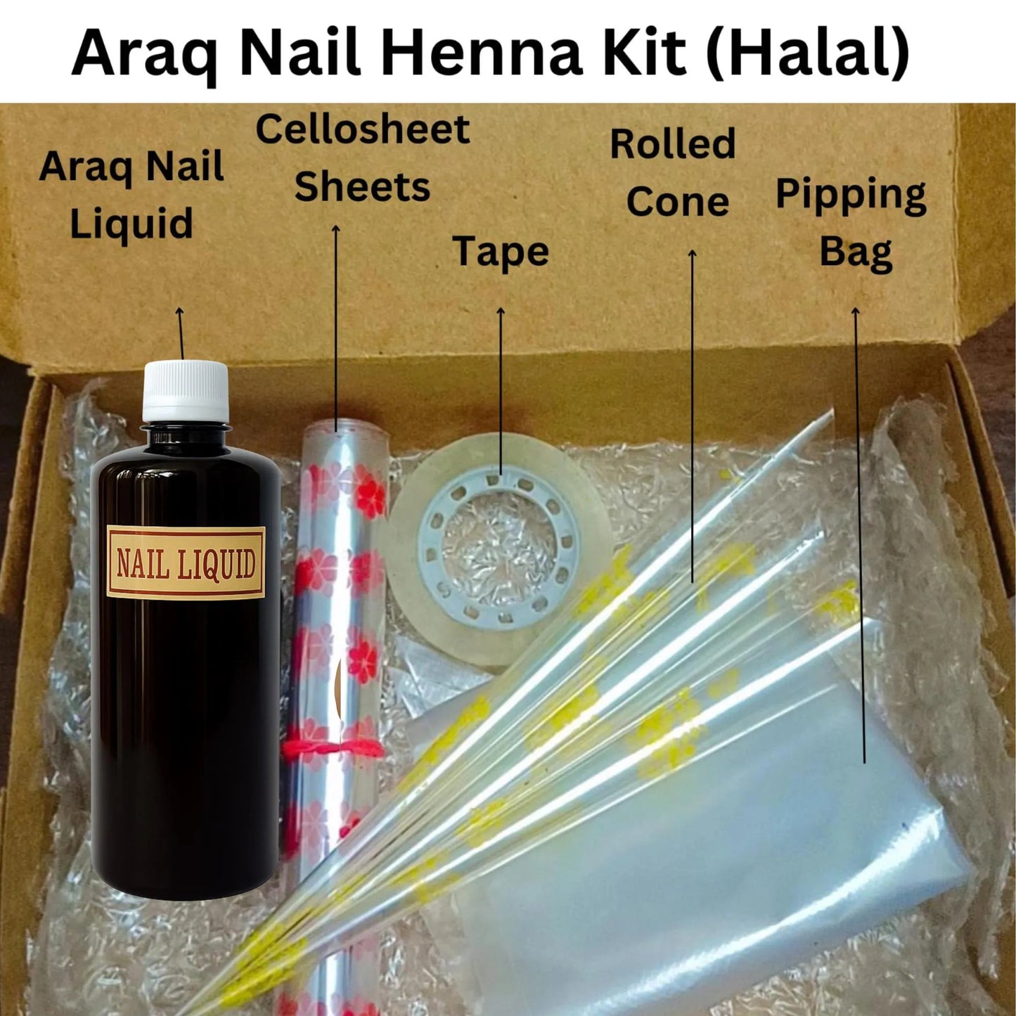 Halal Nail Henna Kit – Organic Natural Nail Color, Long-Lasting Plant-Based Nail Stain, Vegan & Chemical-Free Halal Nail Polish Alternative