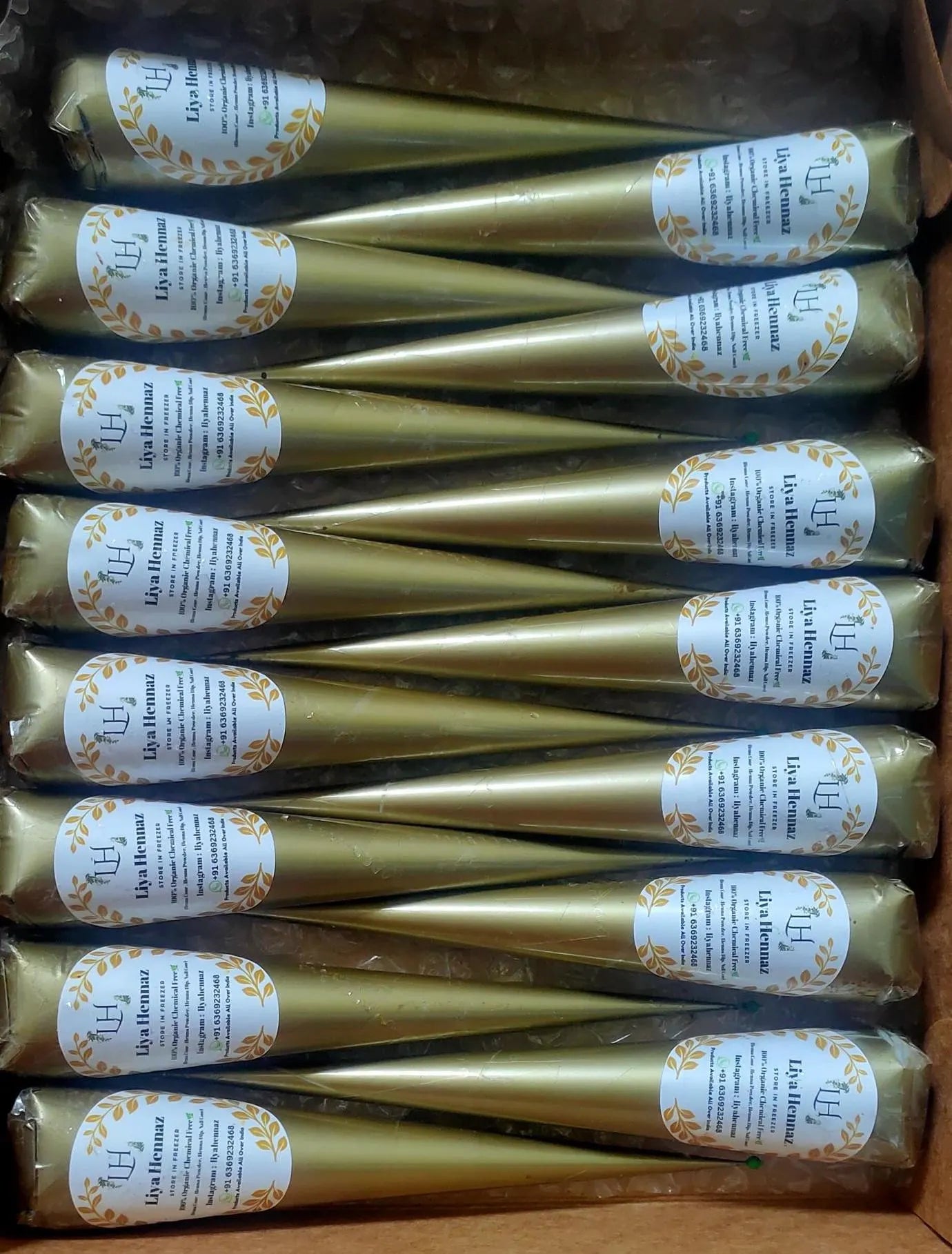 Henna Cones Organic Red Henna Pack of 12 | Henna cone | Dark Brown Henna cone | Mehndi cone | Henna | natural henna