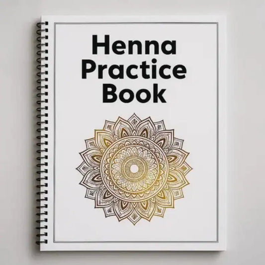 Reusable Henna Practice Book: 12 Premium Mehndi Stencils Template | Beginner Henna Practice | Stencil Book