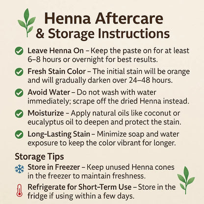 Henna Cones Organic Red Henna  Pack of 12 | Henna cone  | Dark Brown Henna cone | Mehndi cone | Henna | natural henna