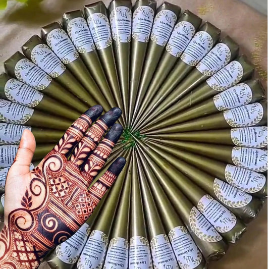 Henna Cones Organic Red Henna  Pack of 12 | Henna cone  | Dark Brown Henna cone | Mehndi cone | Henna | natural henna
