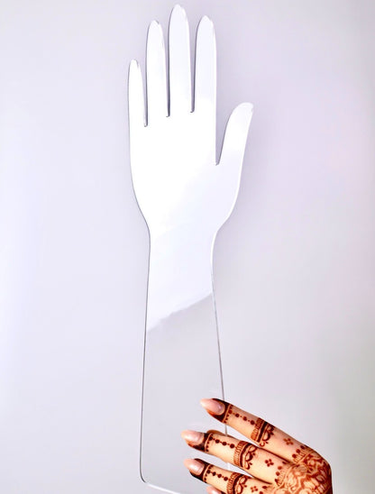 Henna Practice Hand Board | Reusable Acrylic Mehndi Practice Hand | White & Transparent Board for Beginners